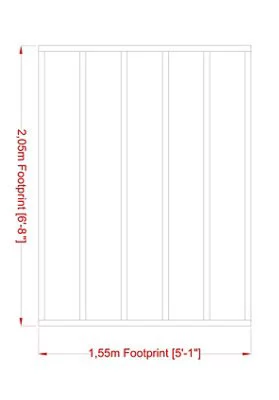 Shire 2X1.5 Timber Shed Base (L) 155cm X (W) 205cm - Image 4