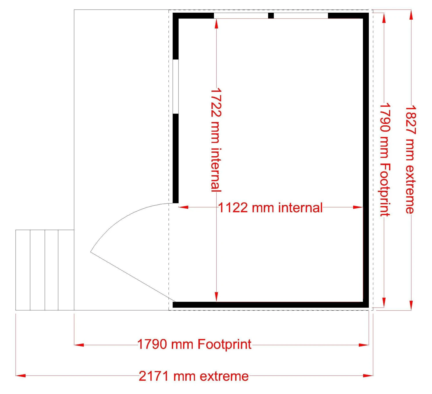 Shire 6x4 Command Post Whitewood Pine Playhouse Assembly Required - Image 9