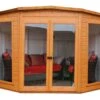 Shire Barclay 8x8 Safety Acrylic Pent Shiplap Wooden Summer House - Base Not Included