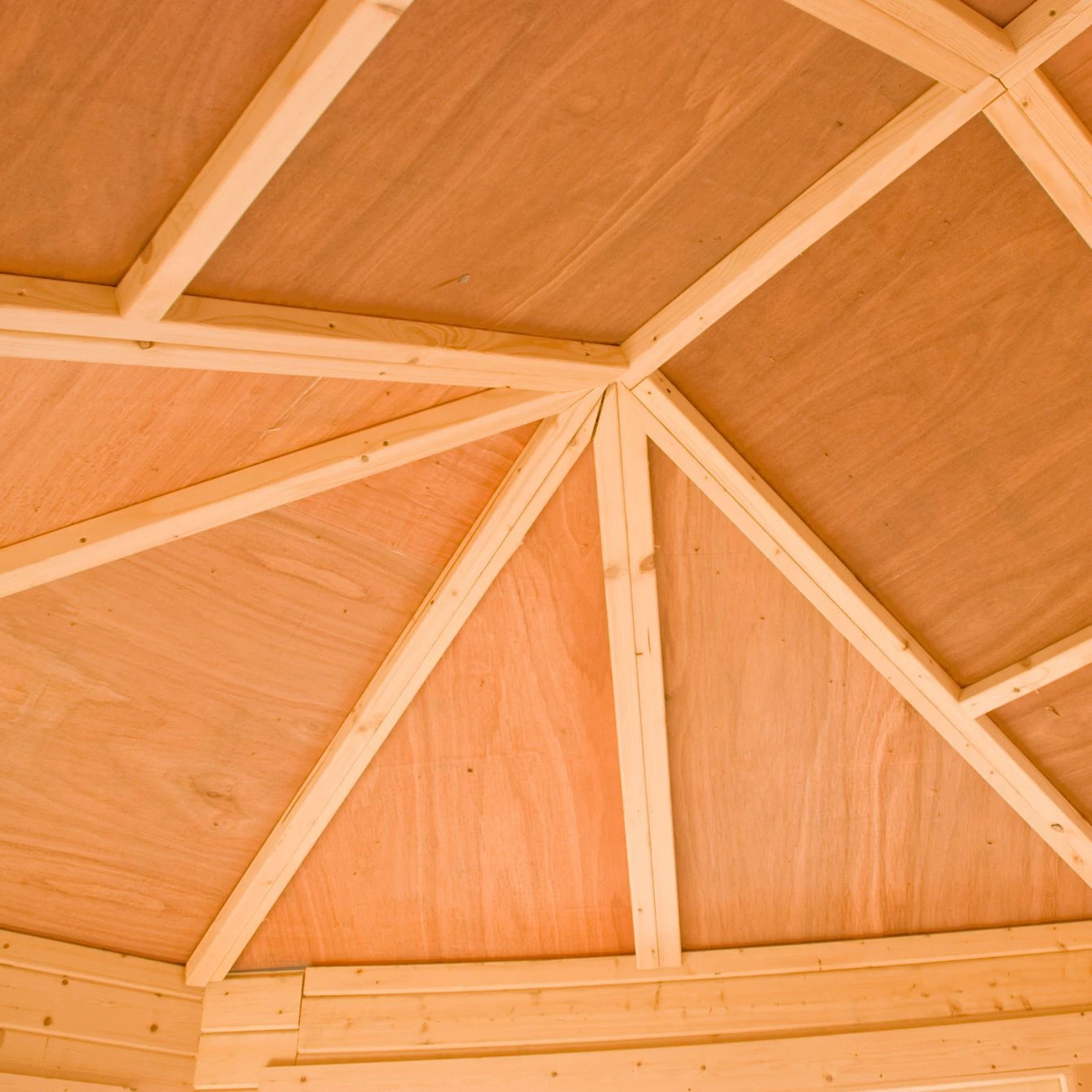 Shire Belvoir 10x10 Glass Apex Tongue & Groove Wooden Cabin - Base Not Included - Image 3