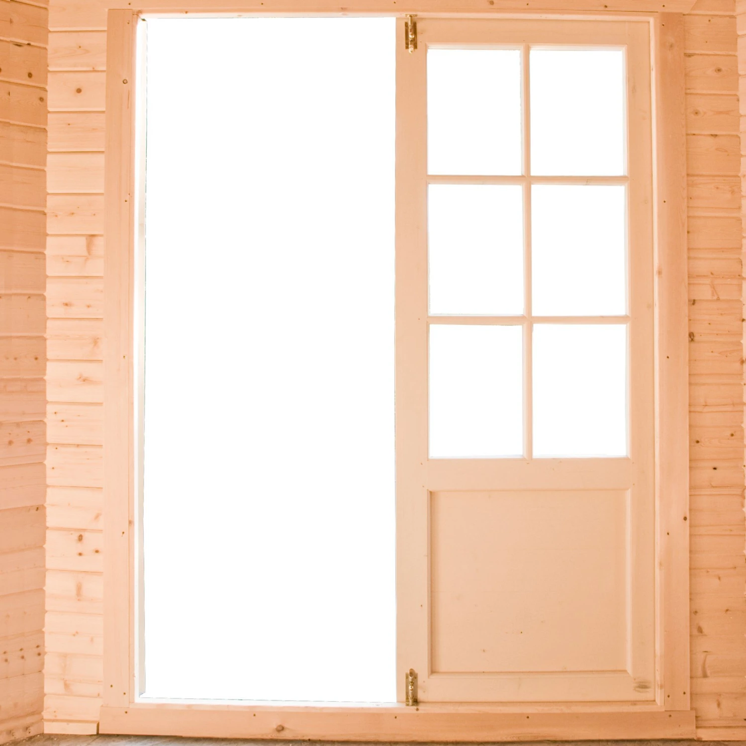 Shire Belvoir 10x10 Glass Apex Tongue & Groove Wooden Cabin - Base Not Included - Image 4