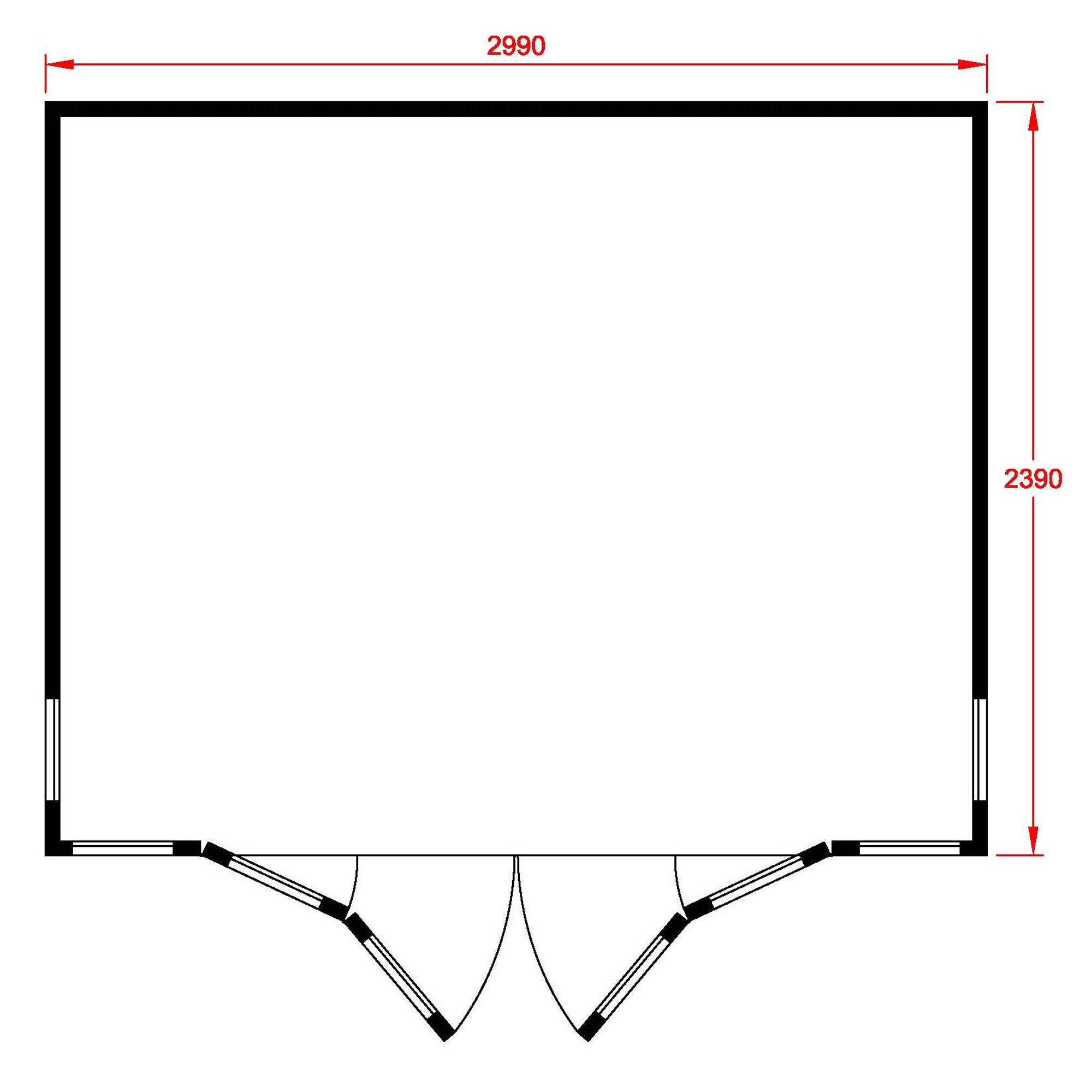 Shire Blenheim 10x8 Apex Shiplap Wooden Summer House With Bi-fold Door - Assembly Service Included - Image 5