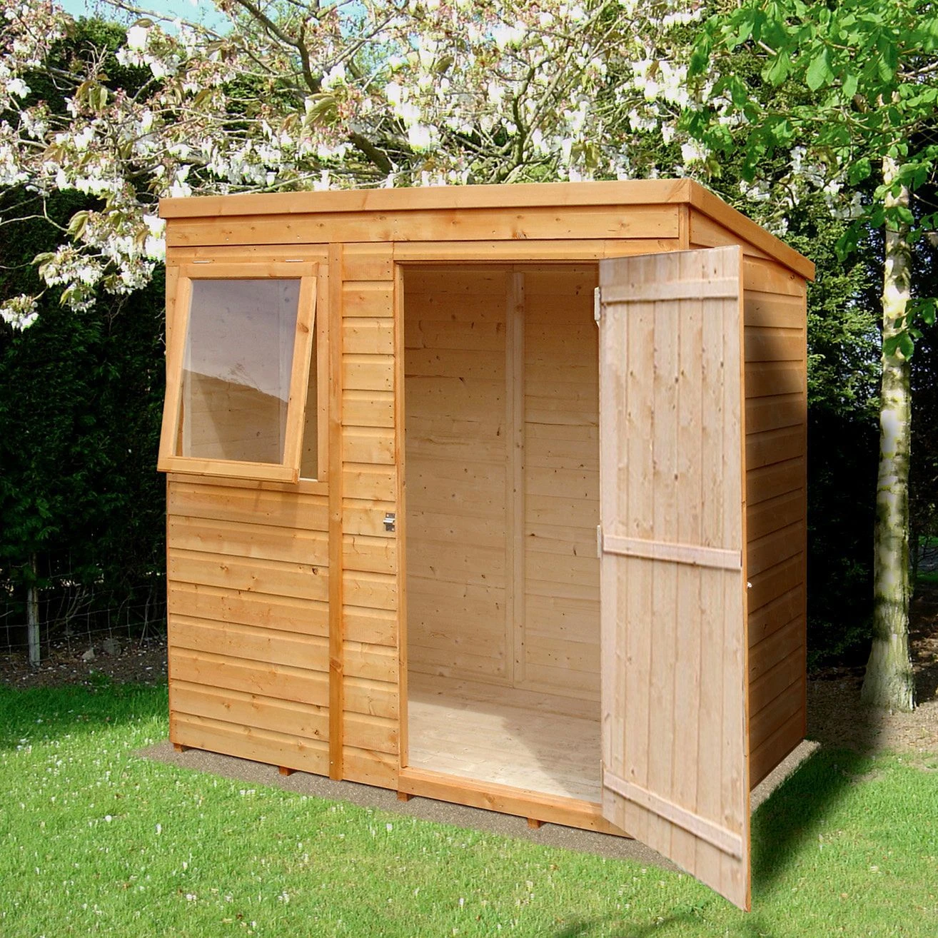 Shire Caldey 6x4 Ft Pent Shiplap Wooden Shed With Floor - Assembly Service Included - Image 5