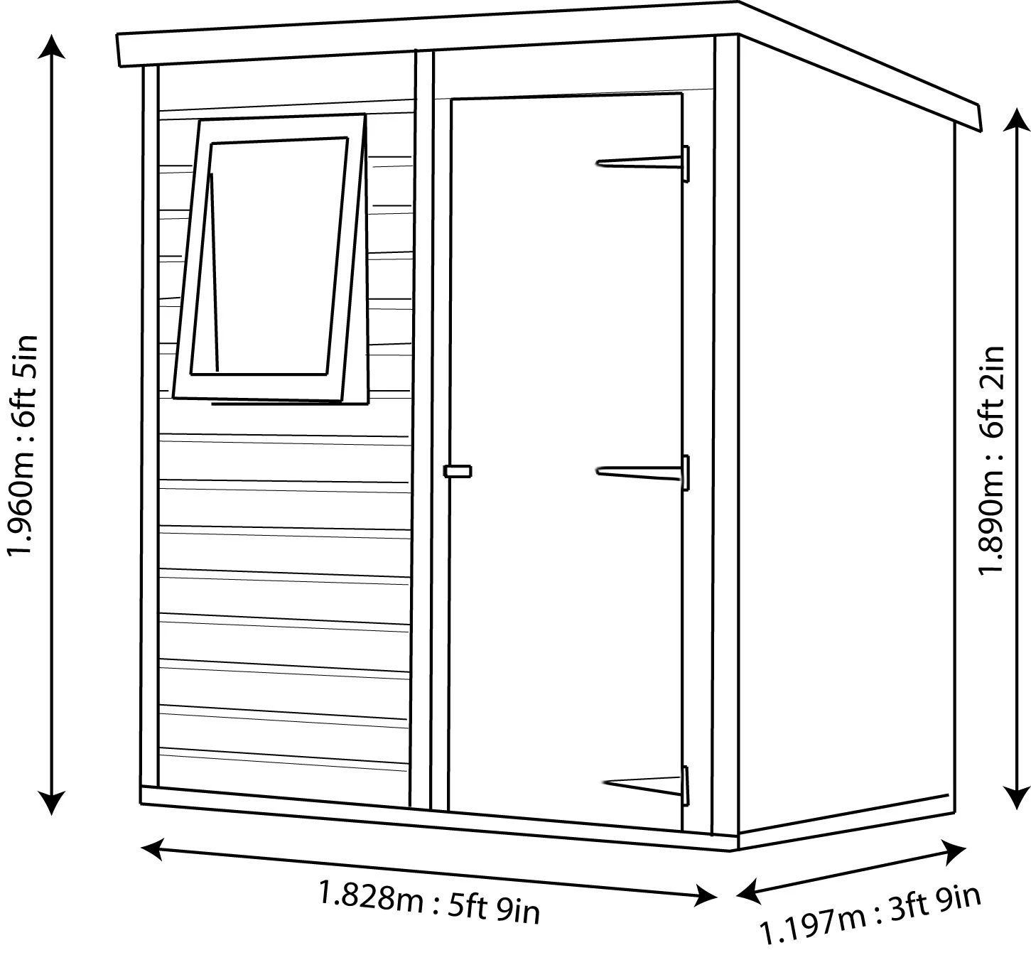 Shire Caldey 6x4 Ft Pent Shiplap Wooden Shed With Floor (Base Included) - Assembly Service Included - Image 6