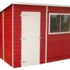 Shire Caldey 8x6 Ft Pent Shiplap Wooden Shed With Floor (Base Included)