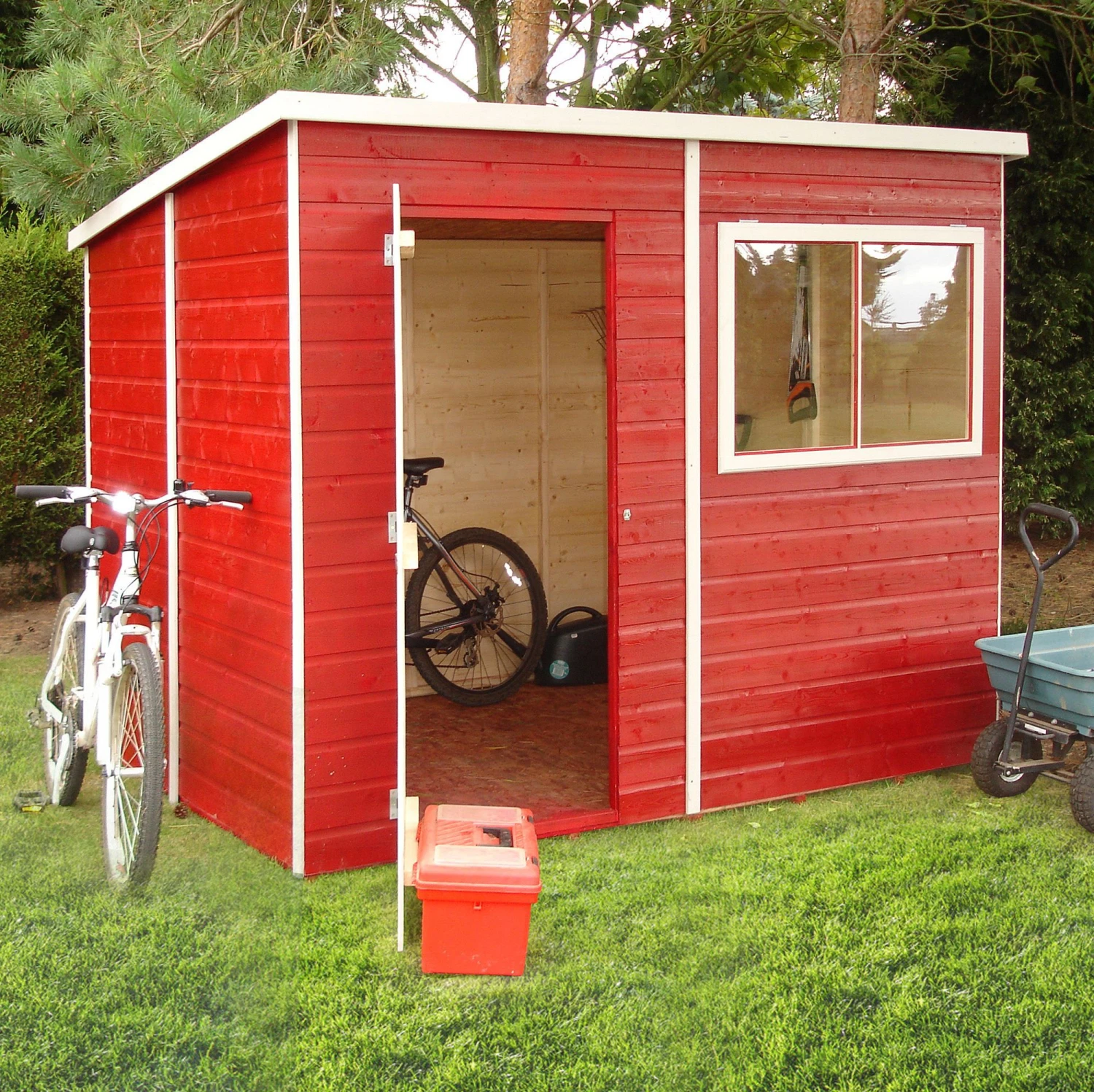 Shire Caldey 8x6 Ft Pent Shiplap Wooden Shed With Floor (Base Included) - Image 8