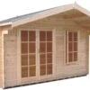 Shire Cannock 10x10 Toughened Glass Apex Tongue & Groove Wooden Cabin - Base Not Included