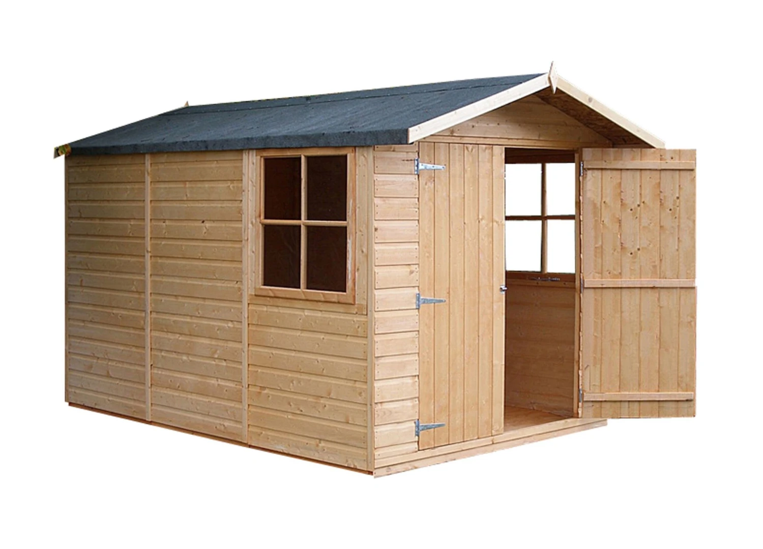 Shire Guernsey 7x10 Ft Apex Shiplap Wooden 2 Door 2 Windows Shed With Floor - Assembly Service Included - Image 3
