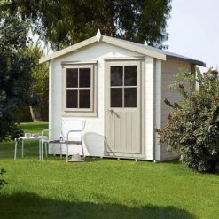 Shire Hartley 8x6 Glass Apex Tongue & Groove Wooden Cabin - Base Not Included