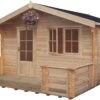 Shire Kinver Toughened Glass Apex Tongue & Groove Wooden Cabin - Base Not Included