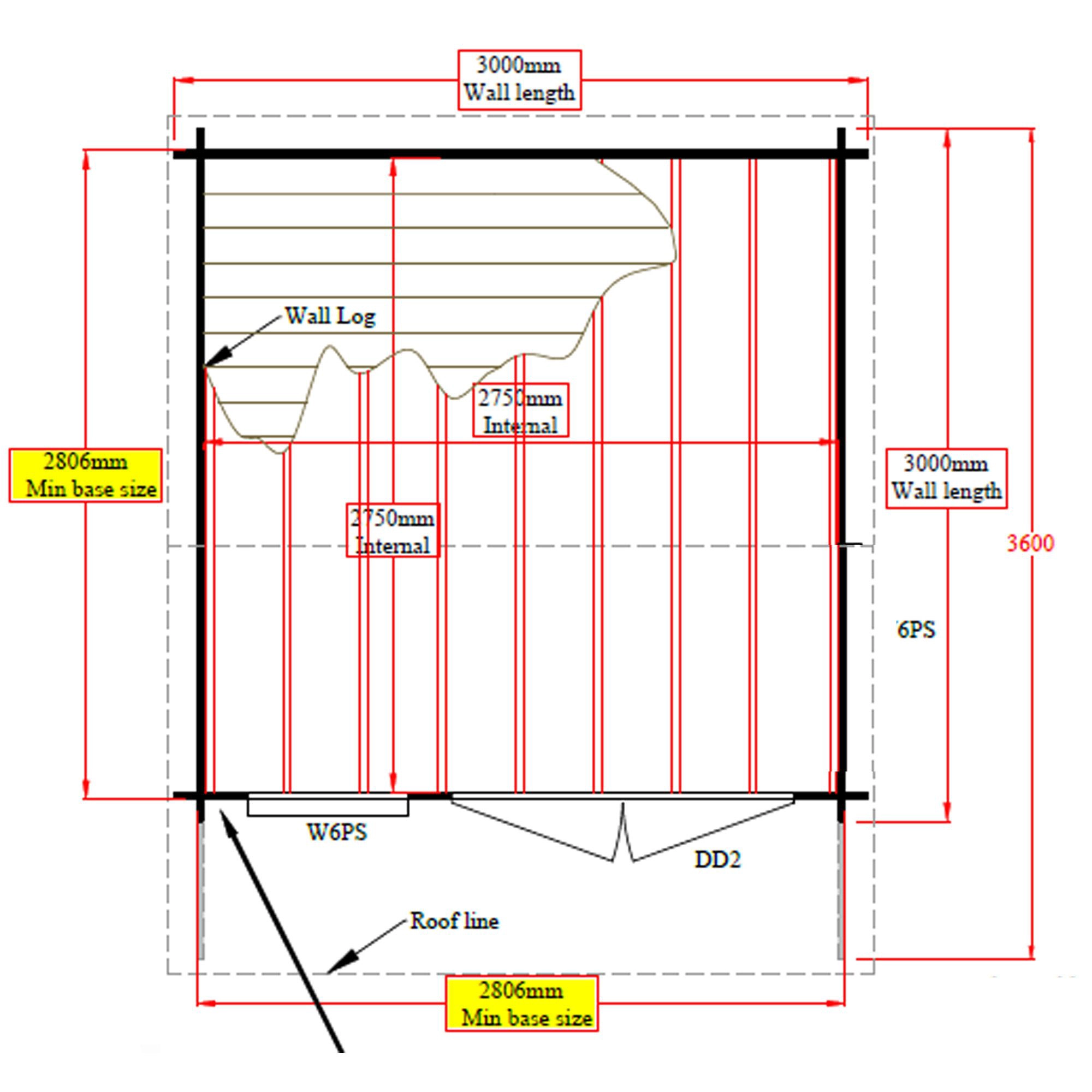 Shire Marlborough 10x10 Toughened Glass Apex Tongue & Groove Wooden Cabin - Base Not Included - Image 7