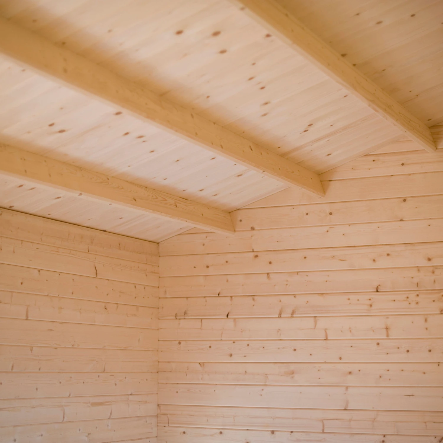 Shire Marlborough 10x10 Toughened Glass Apex Tongue & Groove Wooden Cabin - Base Not Included - Image 4