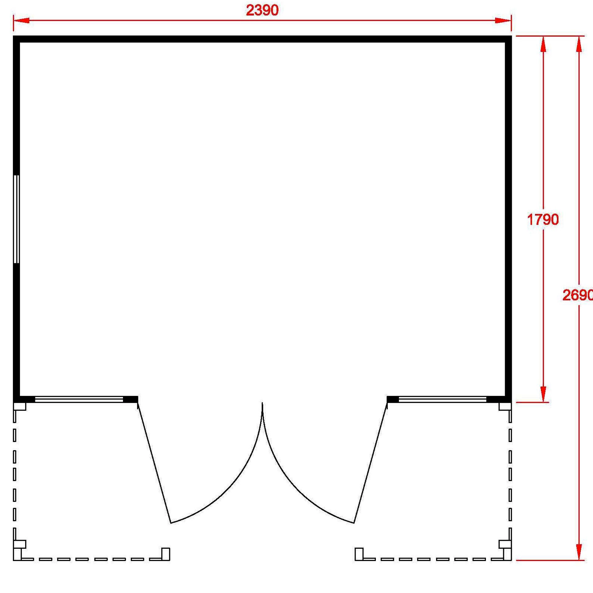 Shire Milton 8x9 Glass Apex Shiplap Wooden Summer House - Base Not Included - Image 6