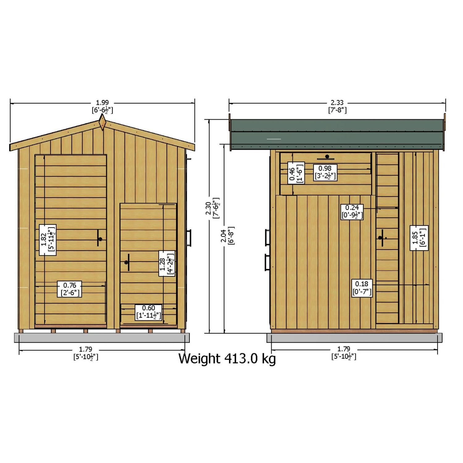 Shire Multi Store 6x6 Ft Apex Tongue & Groove Wooden Shed With Floor - Image 5