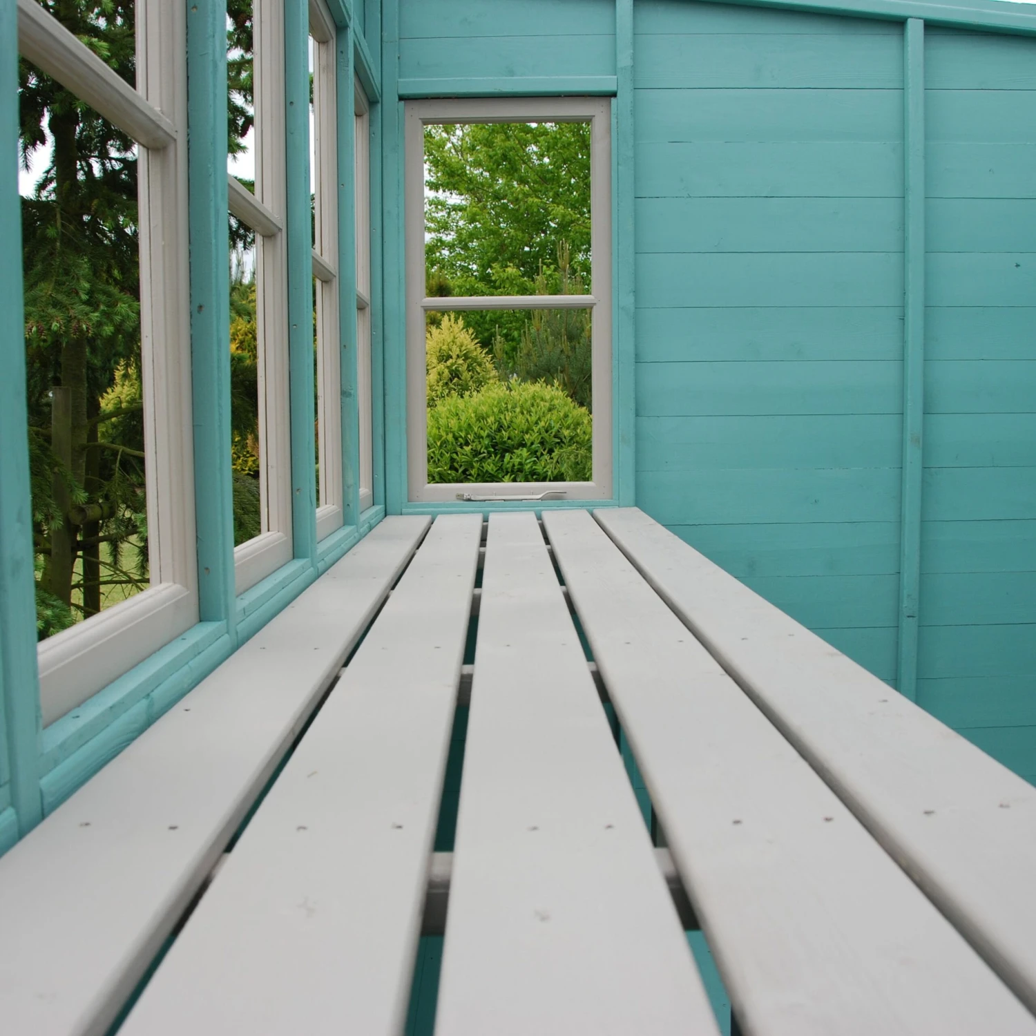 Shire Sun 10x6 Glass Pent Shiplap Wooden Summer House - Base Not Included - Image 2