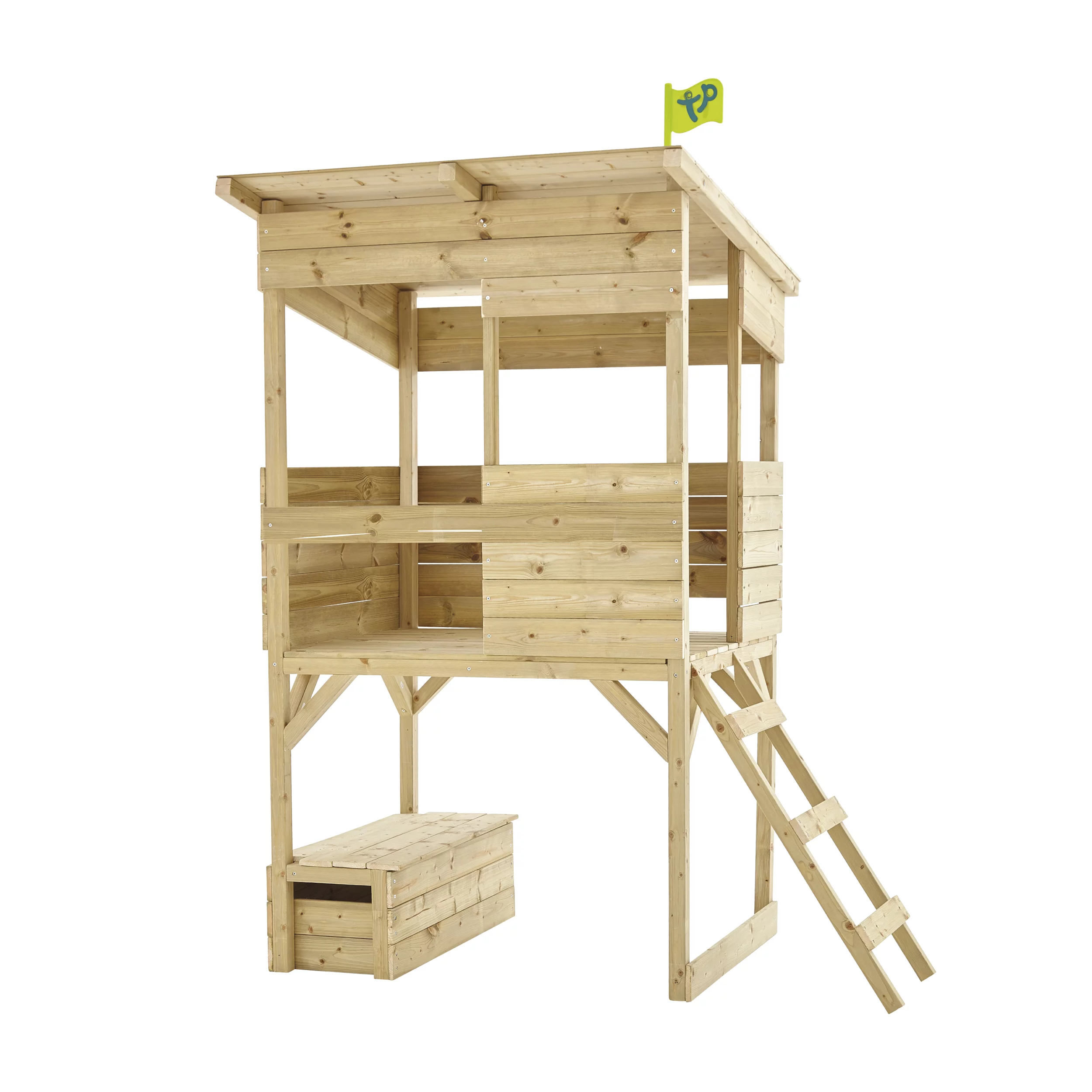 TP Toys 5.5x8 Treetops Wood Tower Playhouse Assembly Required - Image 3