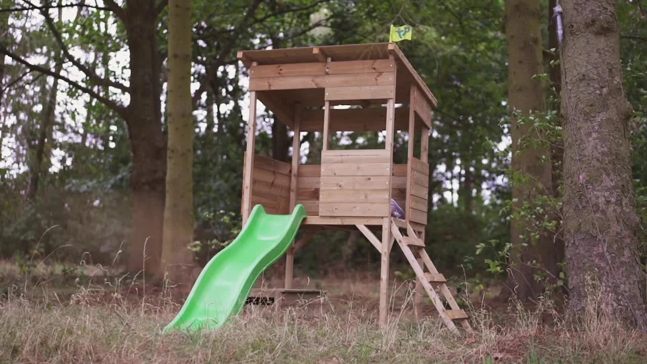 TP Toys 5.5x8 Treetops Wood Tower Playhouse Assembly Required - Image 2