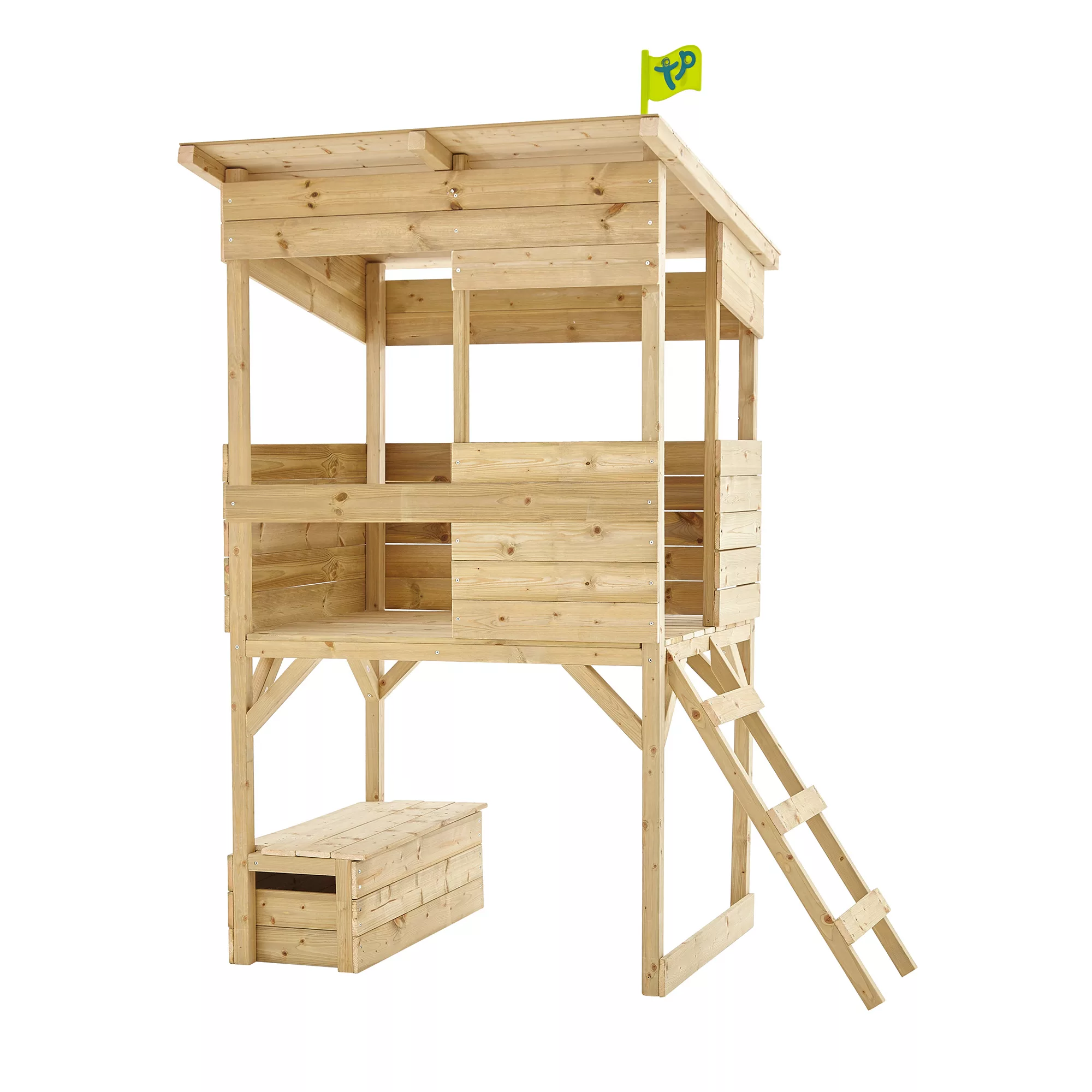 TP Toys 8x7 Tree Top Timber Tower Slide Playhouse Assembly Required - Image 7