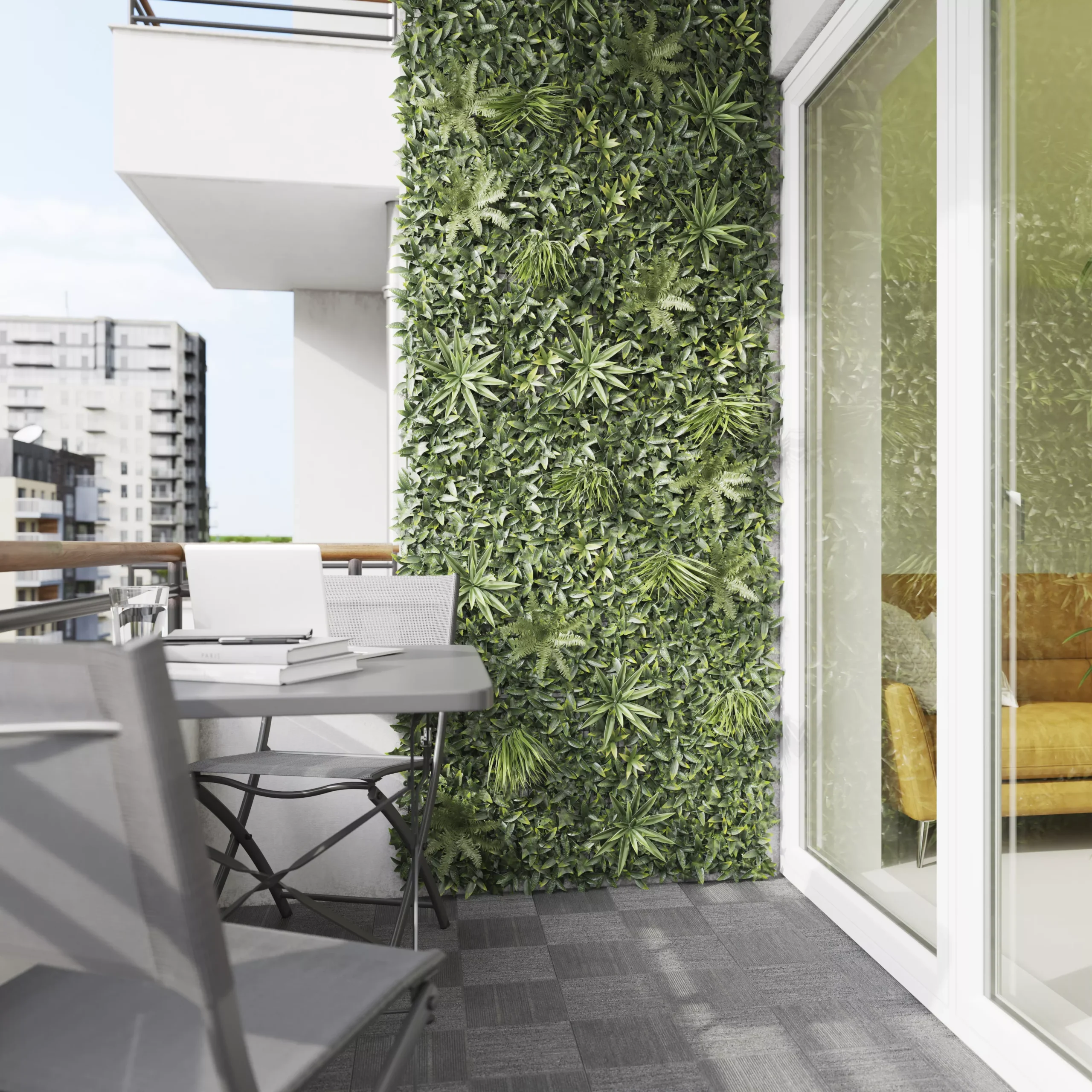 Vertical Square Artificial Plant Wall, (H)1m (W)1m - Image 6