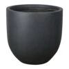 Verve Ammer Dark Grey Fibreclay Circular Plant Pot (Dia)42cm